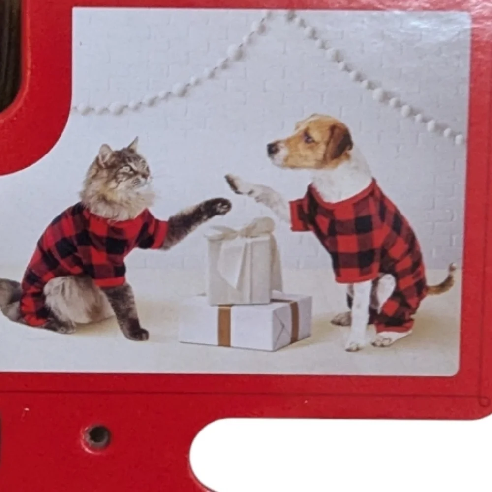 Wondershop Red Black Plaid Pet Pajamas XS Cat Dog Christmas P-001